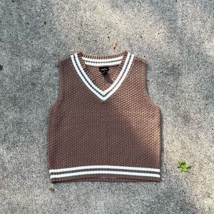 free shipping! brown sweater vest